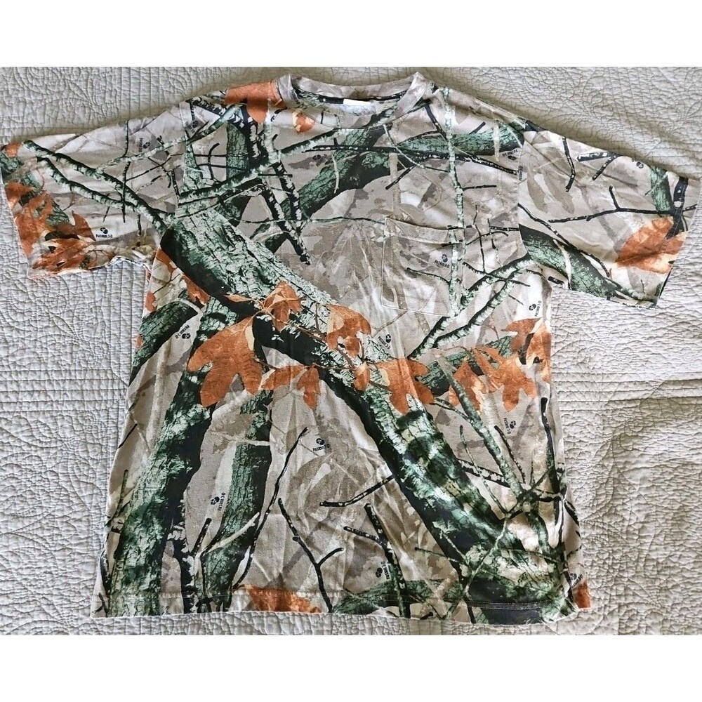 Outfitters Ridge Fusion 3D Camo Poclet T Shirt Men XL Hunting Outdoors